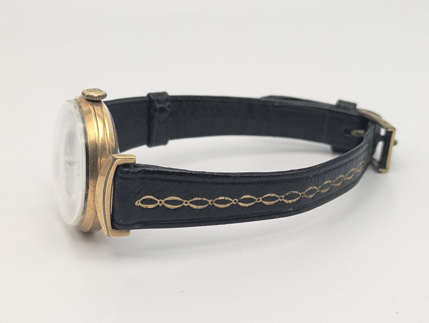 Vintage ERNEST BOREL Ladies Cocktail Watch Kaleidoscope Dial 25m Swiss Wristwatch 7.5"