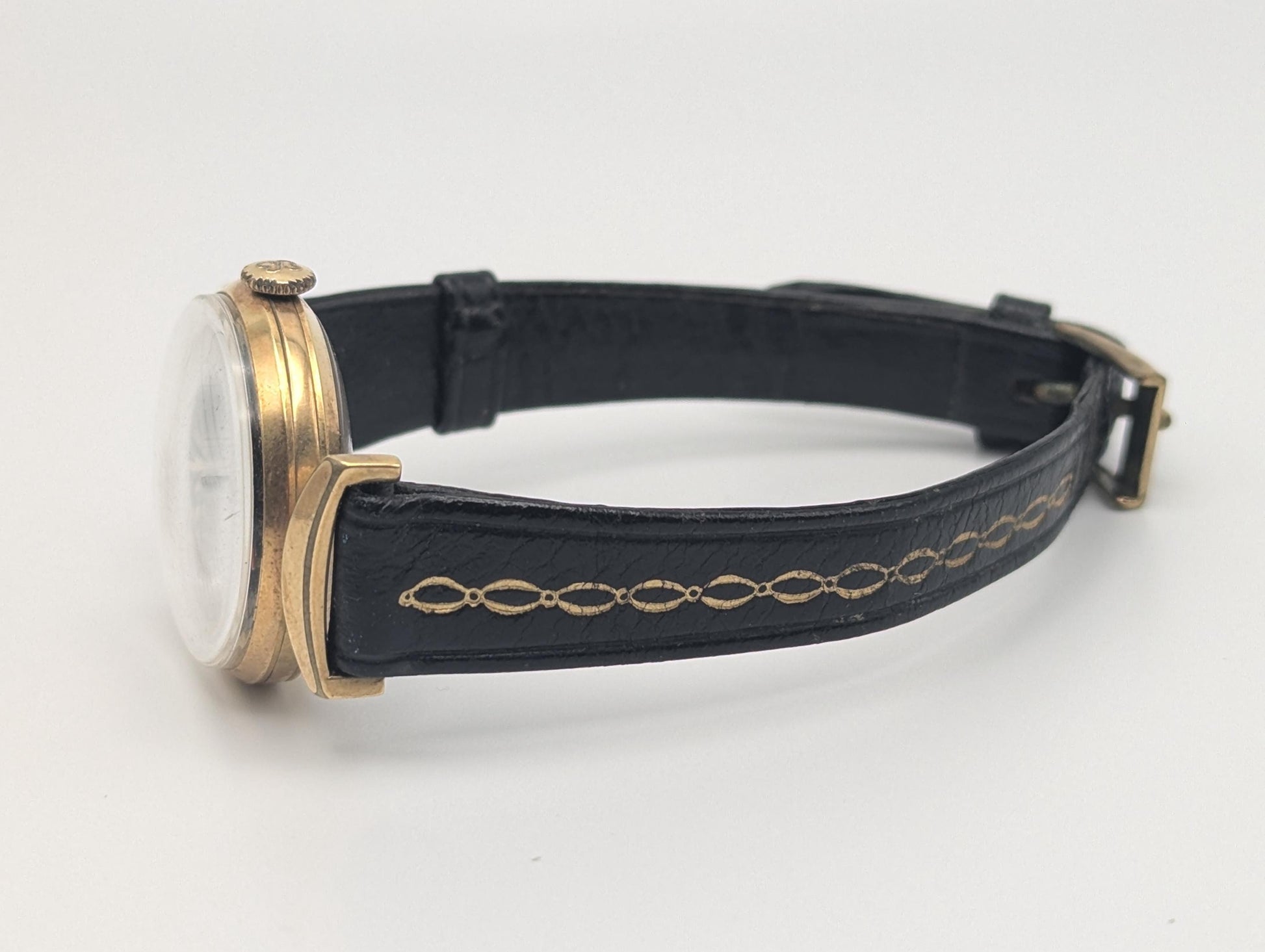 Vintage ERNEST BOREL Ladies Cocktail Watch Kaleidoscope Dial 25m Swiss Wristwatch 7.5"