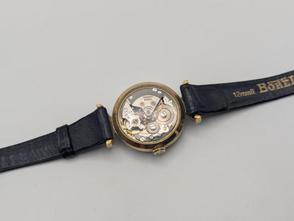 Vintage ERNEST BOREL Ladies Cocktail Watch Kaleidoscope Dial 25m Swiss Wristwatch 7.5"