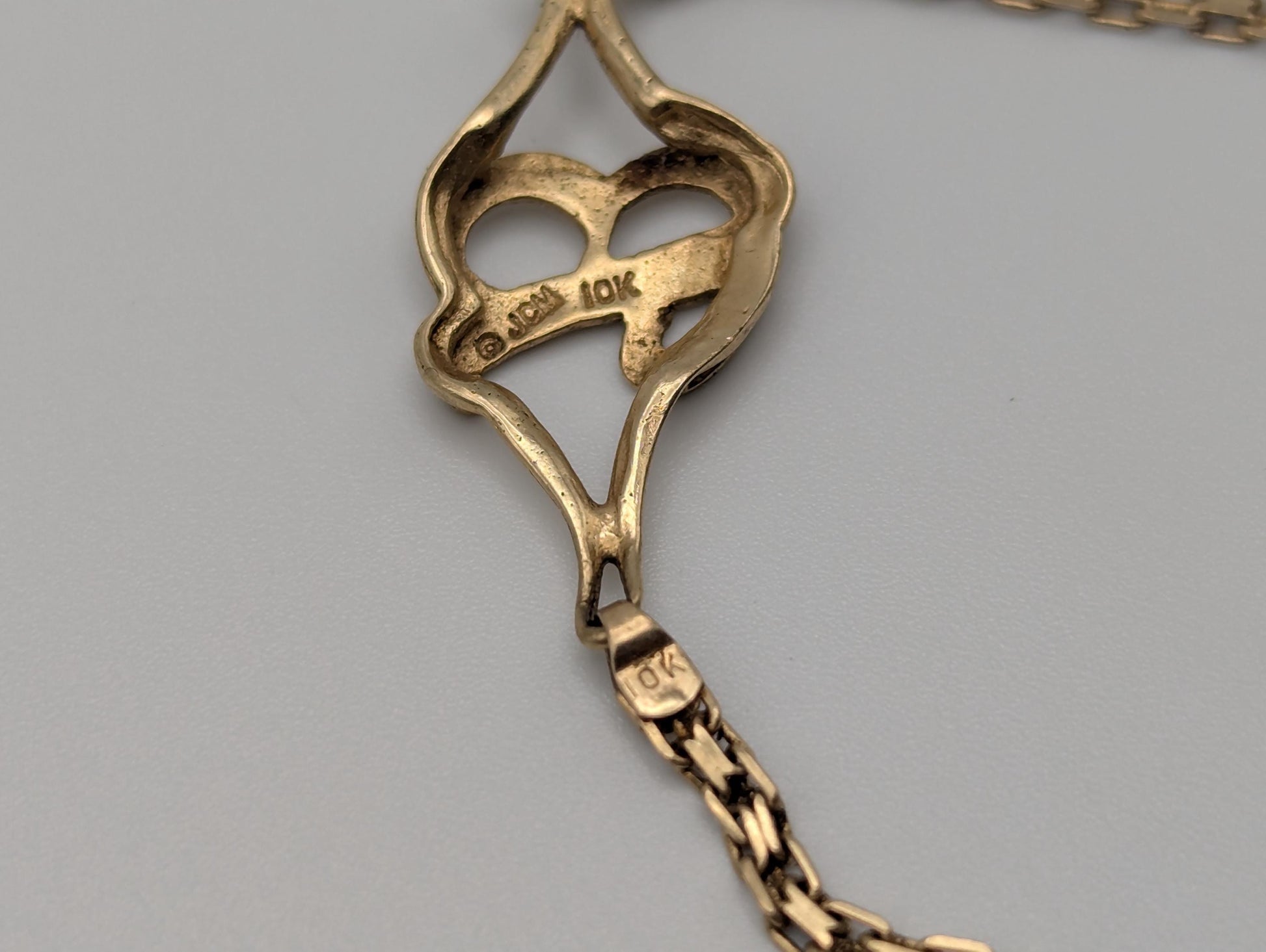 10k Yellow Gold Initial B Tennis Bracelet 6.5" Rectangle Link Bracelet