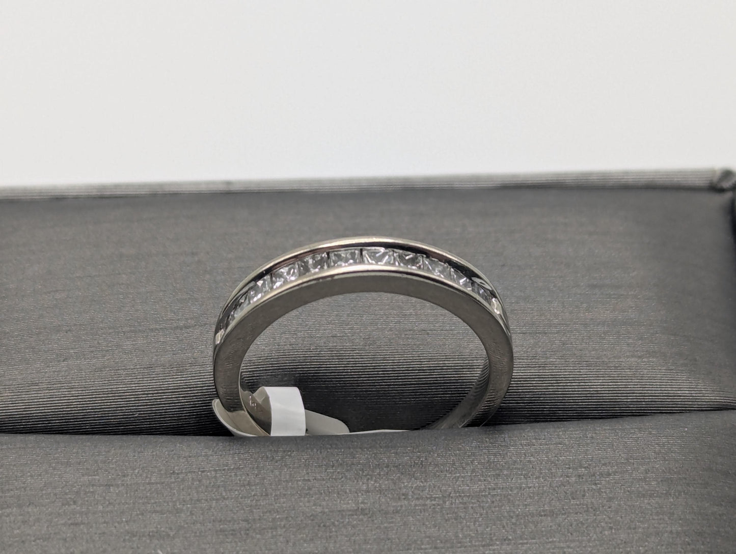 14k White Gold Diamond 0.35 ctw Channel Set Half Wedding Band Anniversary Ring