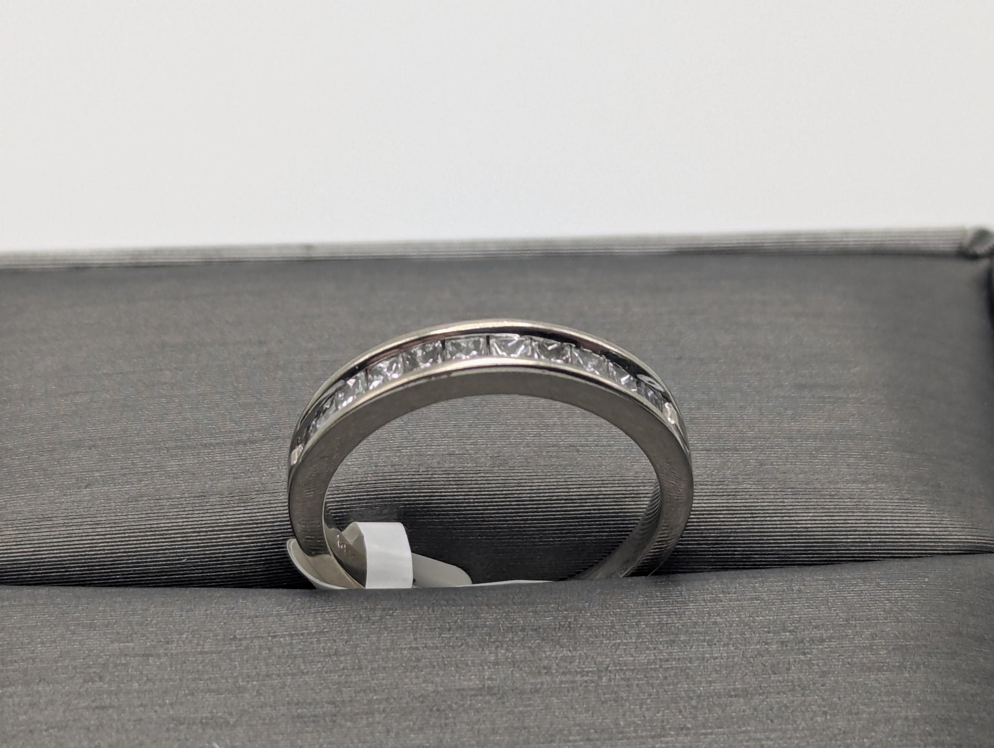 14k White Gold Diamond 0.35 ctw Channel Set Half Wedding Band Anniversary Ring