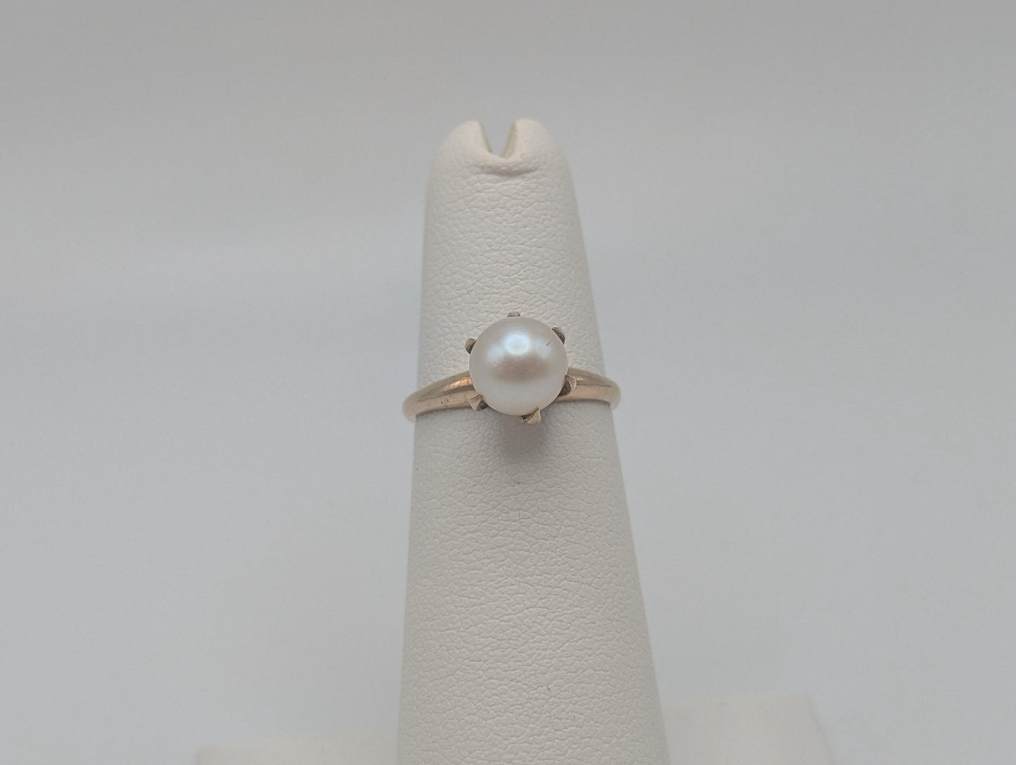 10k Vintage Yellow Gold Victorian Pearl Ring Cocktail Ring