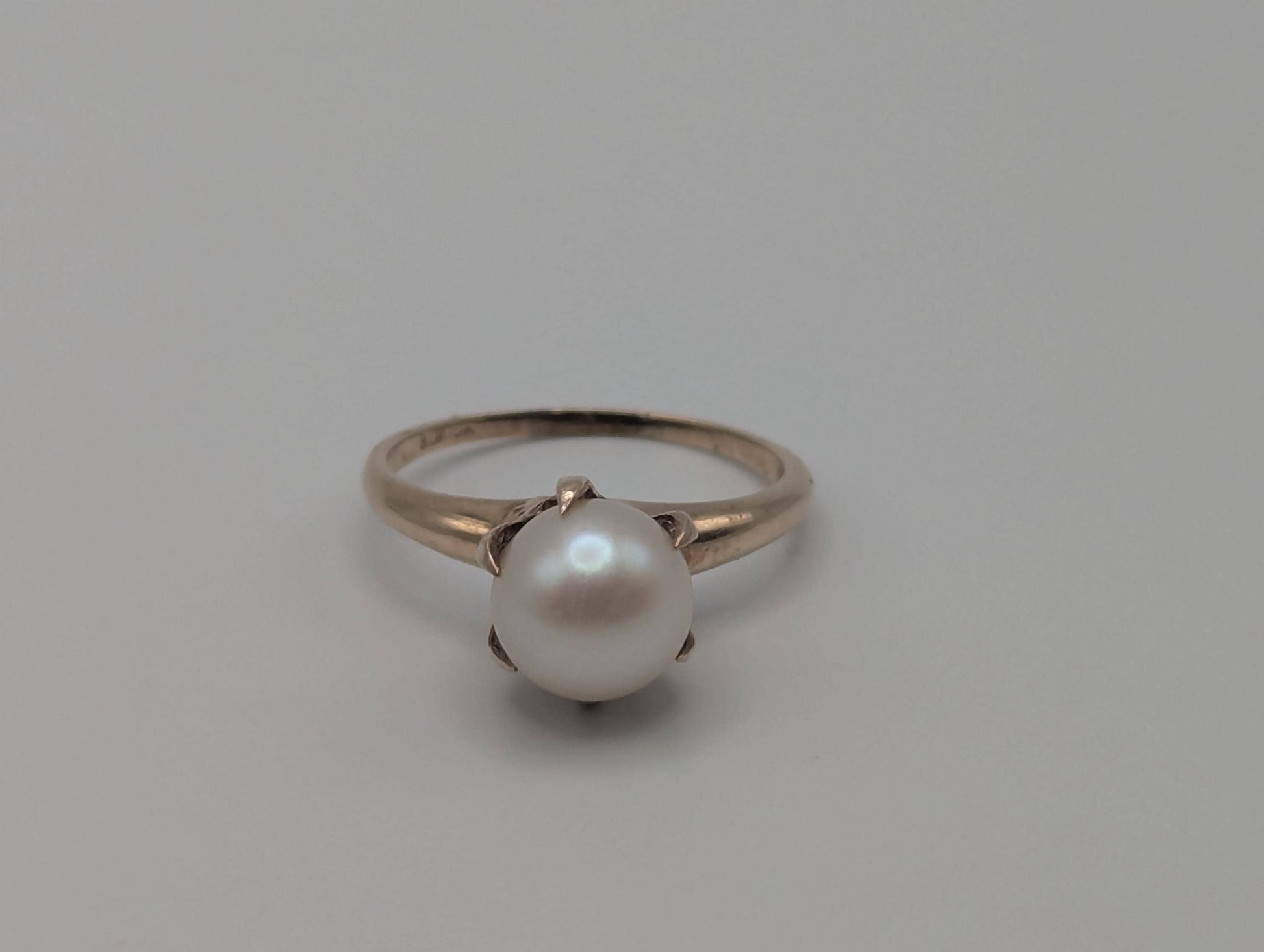 10k Vintage Yellow Gold Victorian Pearl Ring Cocktail Ring
