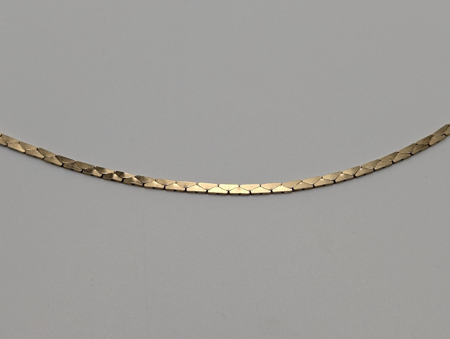 14k Italy Yellow Gold Heavy 8gr Speciality Flat Chain Necklace Yellow Gold 21"