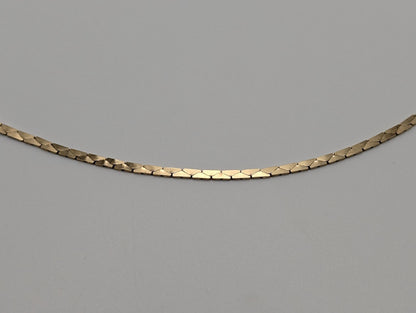 14k Italy Yellow Gold Heavy 8gr Speciality Flat Chain Necklace Yellow Gold 21"