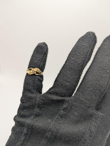 Black Hills Gold 10k 12k Multi-tone Gold Rose Ring Vintage Rose Ring