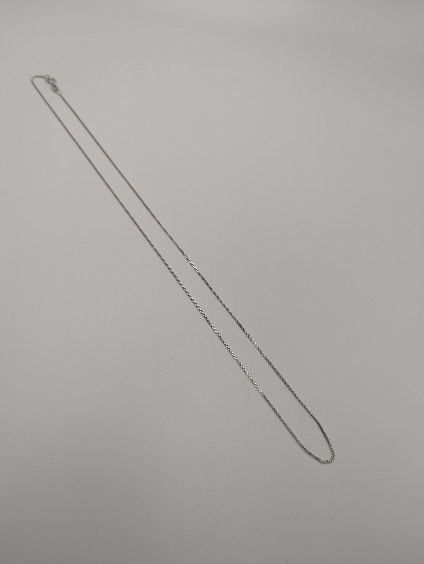 10K White Gold Chain Link Chain. Dainty Classic White Chain.