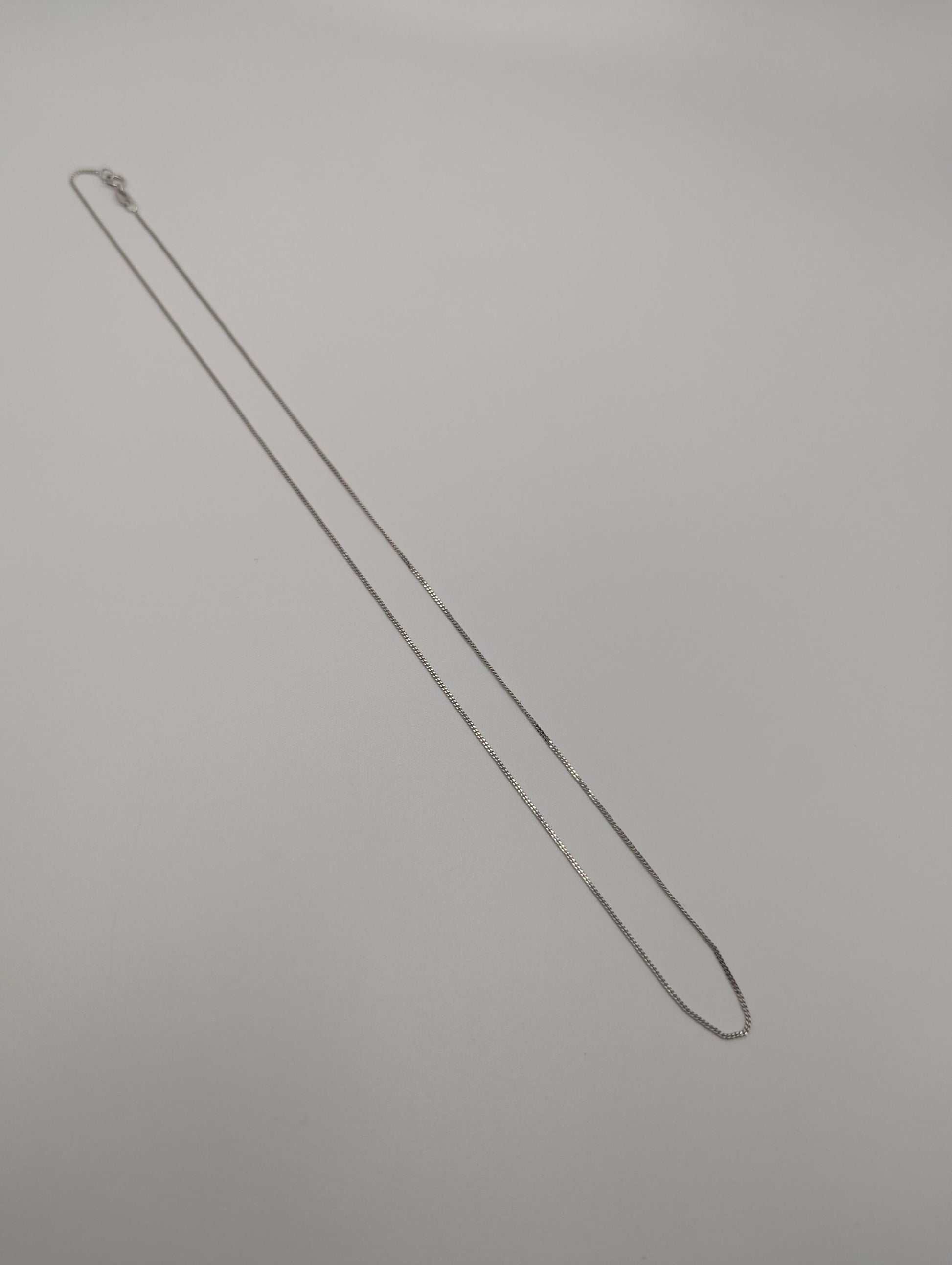 10K White Gold Chain Link Chain. Dainty Classic White Chain.