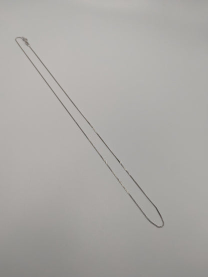 10K White Gold Chain Link Chain. Dainty Classic White Chain.