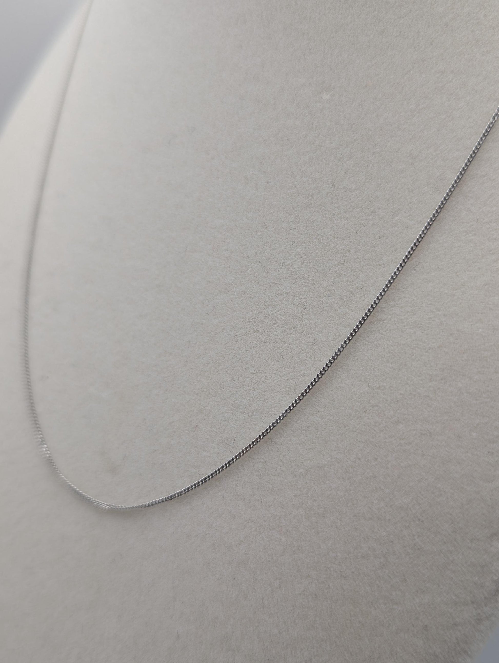 10K White Gold Chain Link Chain. Dainty Classic White Chain.