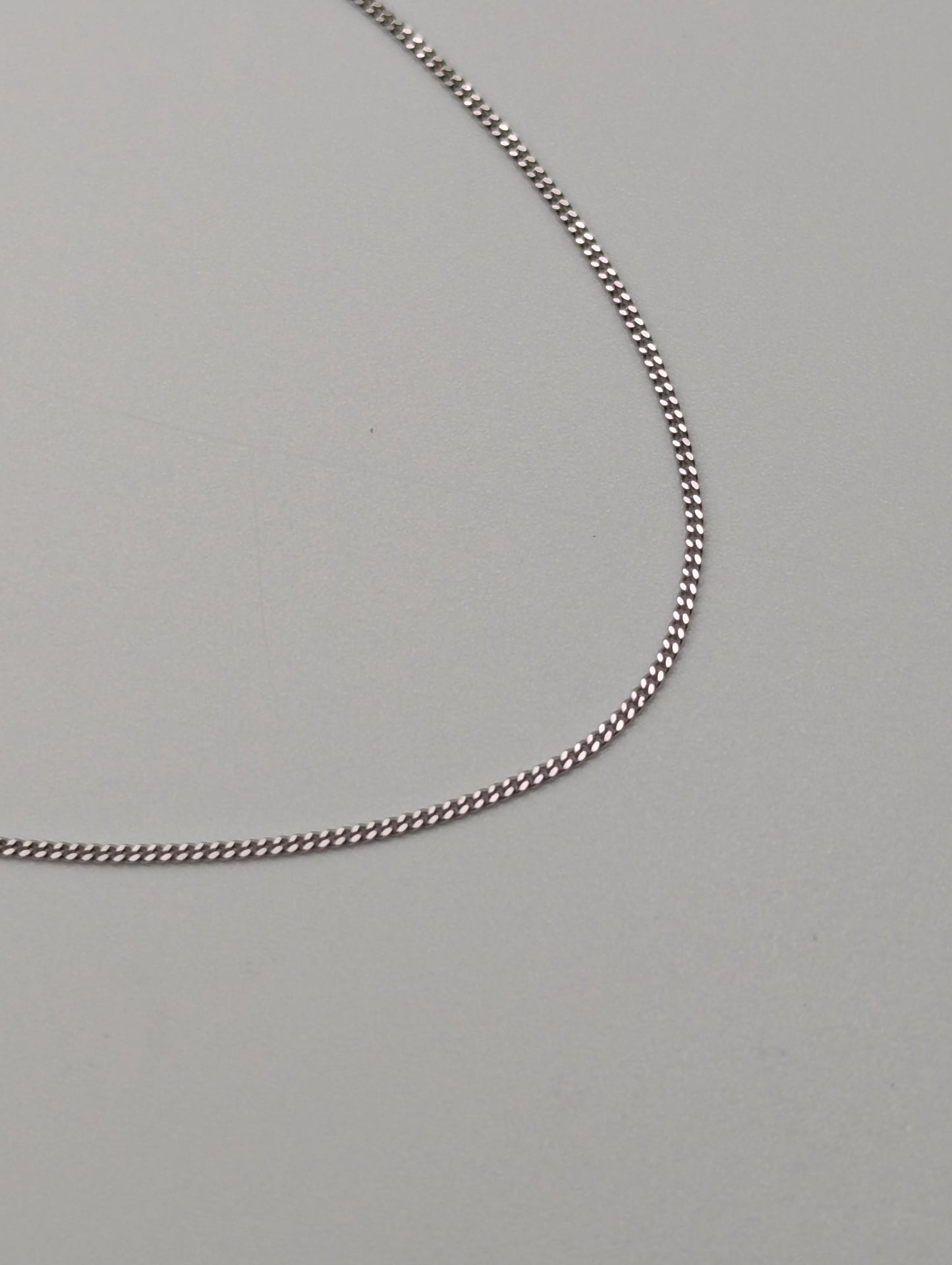10K White Gold Chain Link Chain. Dainty Classic White Chain.