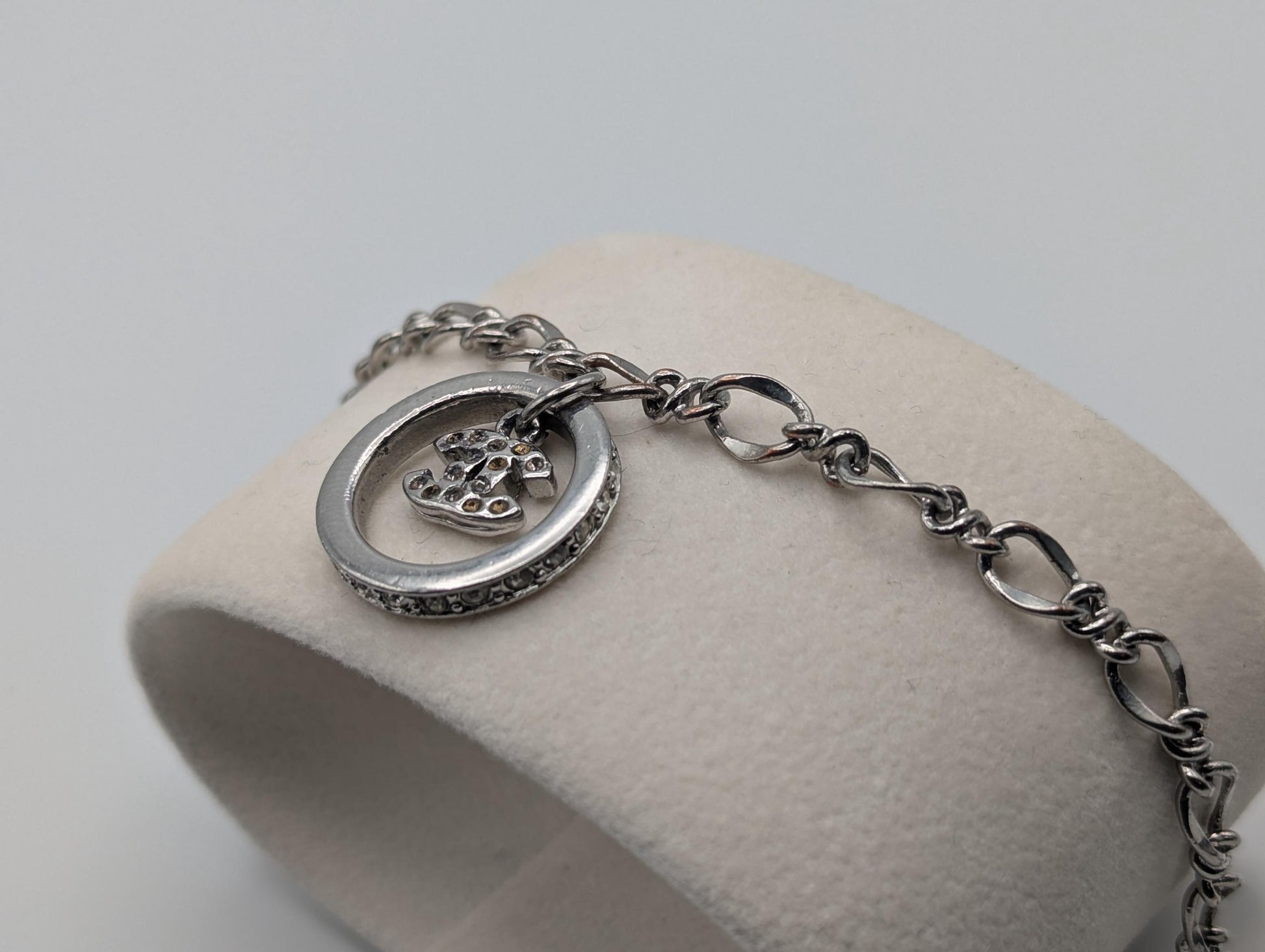 Chanel Pendant Chain Link Bracelet. Vintage Chanel Charm Bracelet.