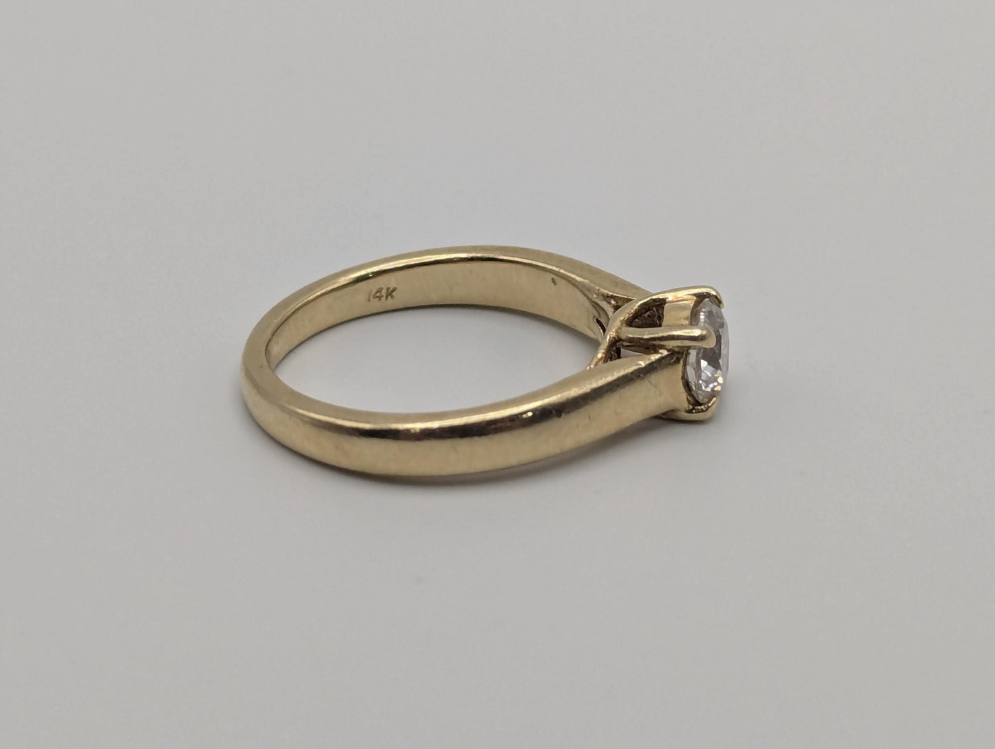 14k Yellow Gold 0.5 ct Diamond Solitaire Engagement Wedding Promise Ring