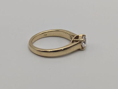 14k Yellow Gold 0.5 ct Diamond Solitaire Engagement Wedding Promise Ring