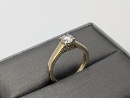 14k Yellow Gold 0.5 ct Diamond Solitaire Engagement Wedding Promise Ring