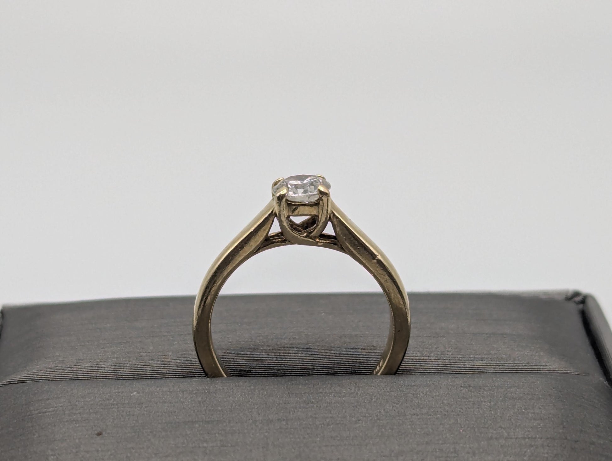 14k Yellow Gold 0.5 ct Diamond Solitaire Engagement Wedding Promise Ring