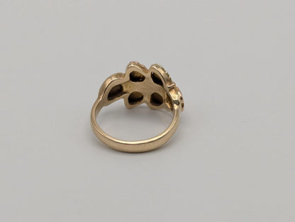 Vintage 10k 12k Black Hills Gold Leaf Multi-tone Gold Statement Ring Pinky Ring