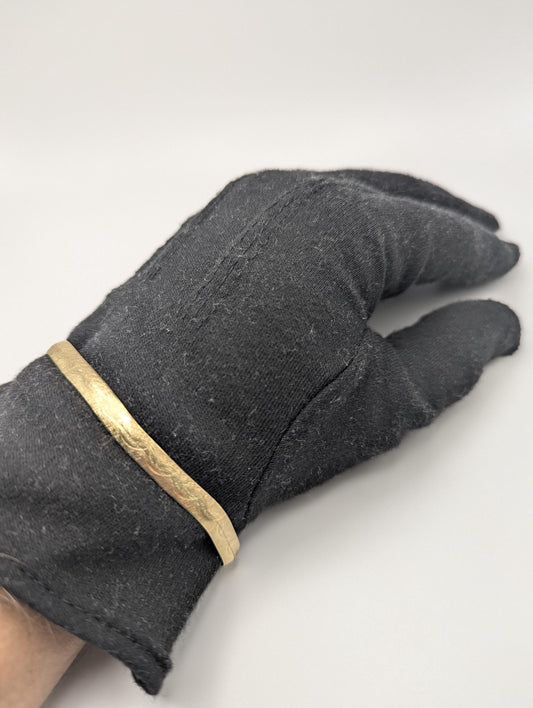 10k Yellow Gold ITALY Herringbone Bracelet 7" Snake Chain Unisex Custom Design