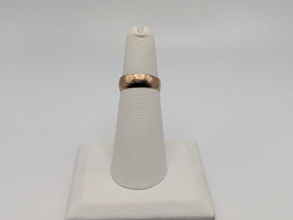 14k Yellow Gold Cigar Band Style Wedding Band. Wedding Ring. Anniversary Band.