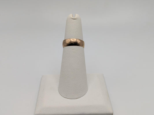 14k Yellow Gold Cigar Band Style Wedding Band. Wedding Ring. Anniversary Band.