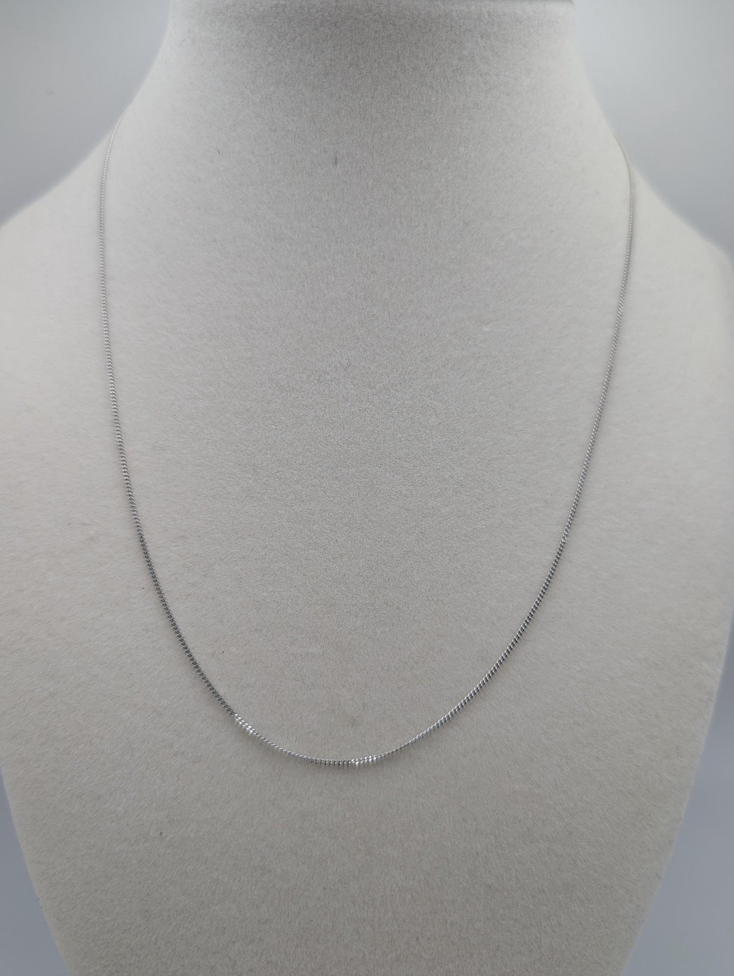 10K White Gold Chain Link Chain. Dainty Classic White Chain.