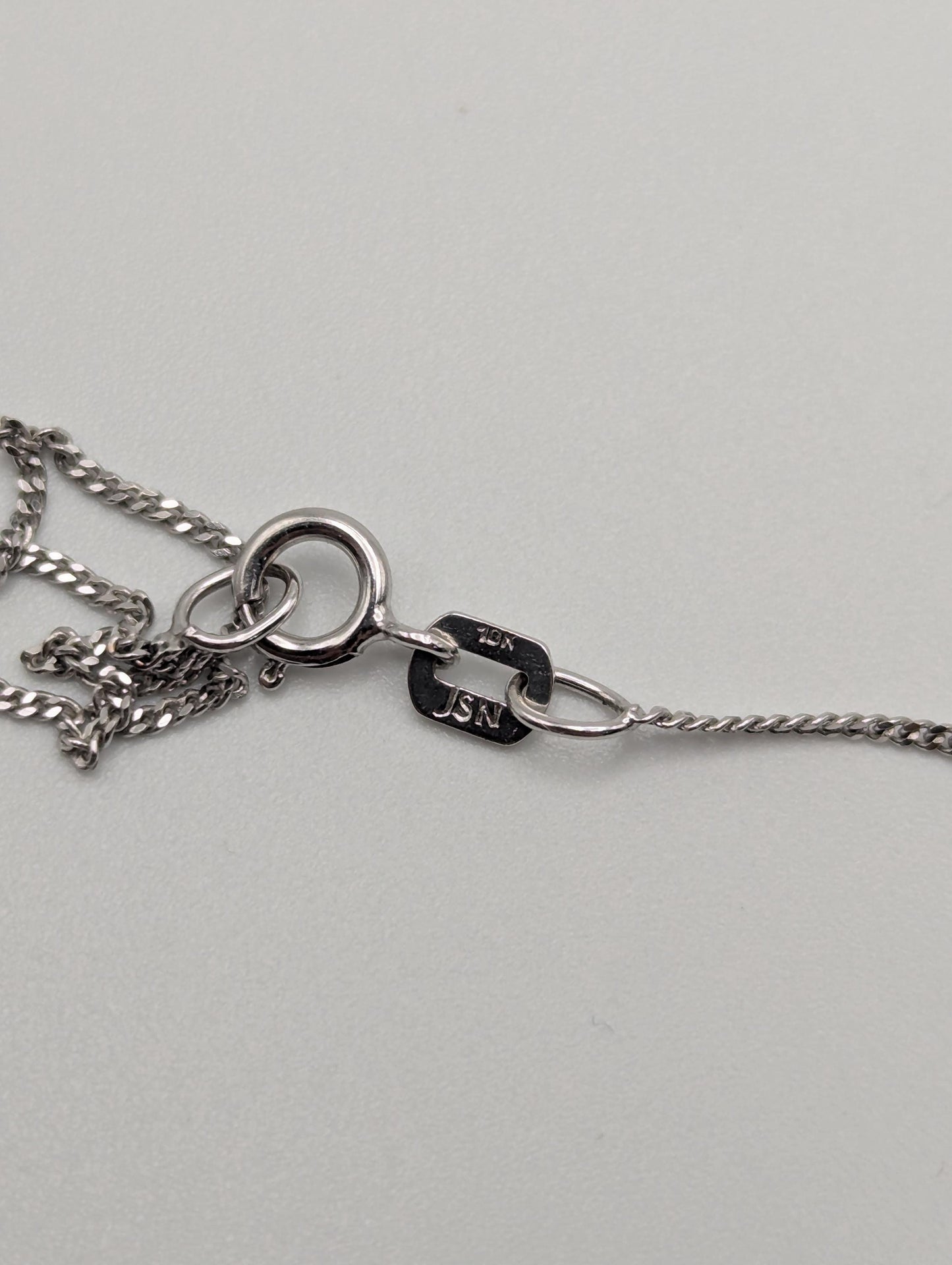 10K White Gold Chain Link Chain. Dainty Classic White Chain.