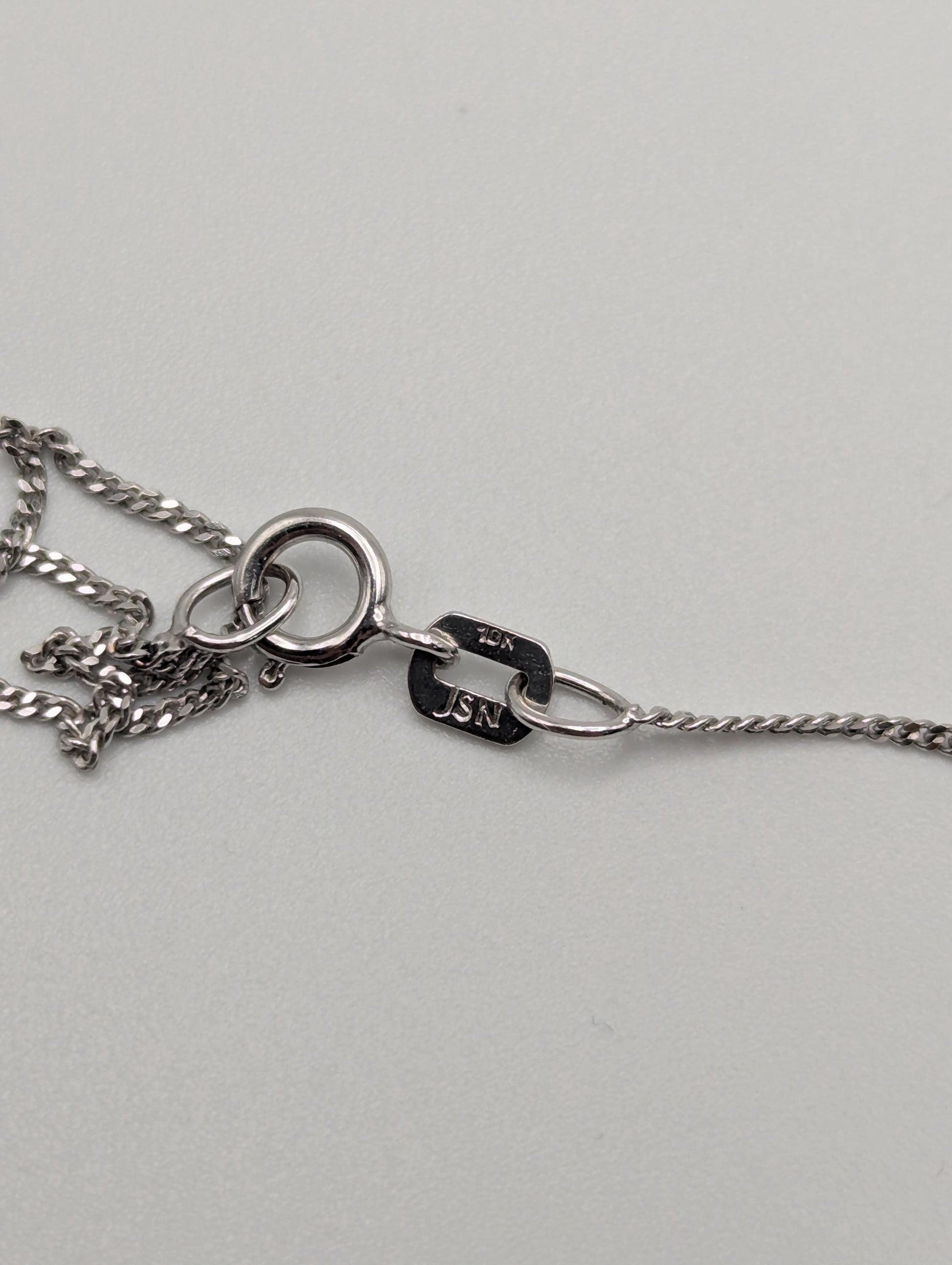 10K White Gold Chain Link Chain. Dainty Classic White Chain.