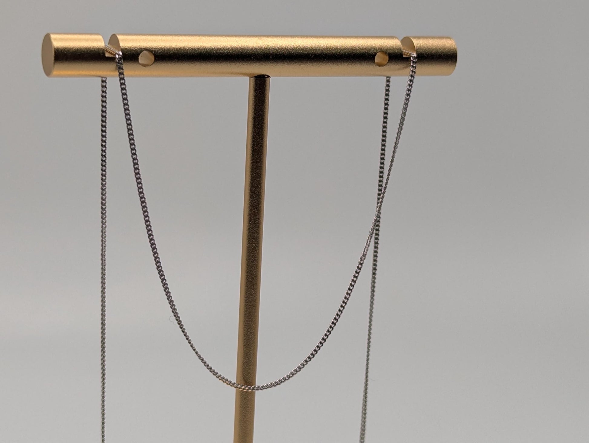 10K White Gold Chain Link Chain. Dainty Classic White Chain.