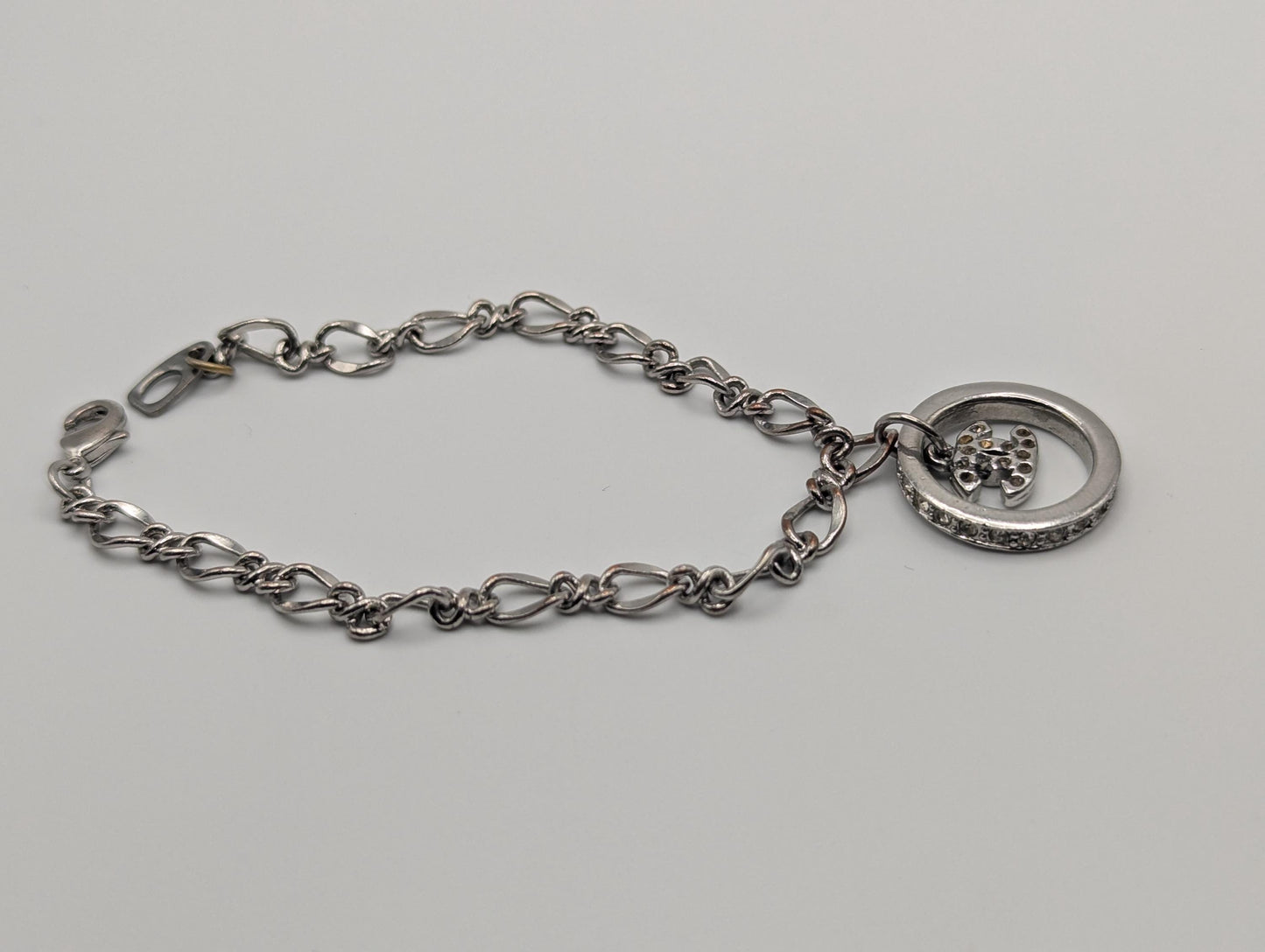 Chanel Pendant Chain Link Bracelet. Vintage Chanel Charm Bracelet.
