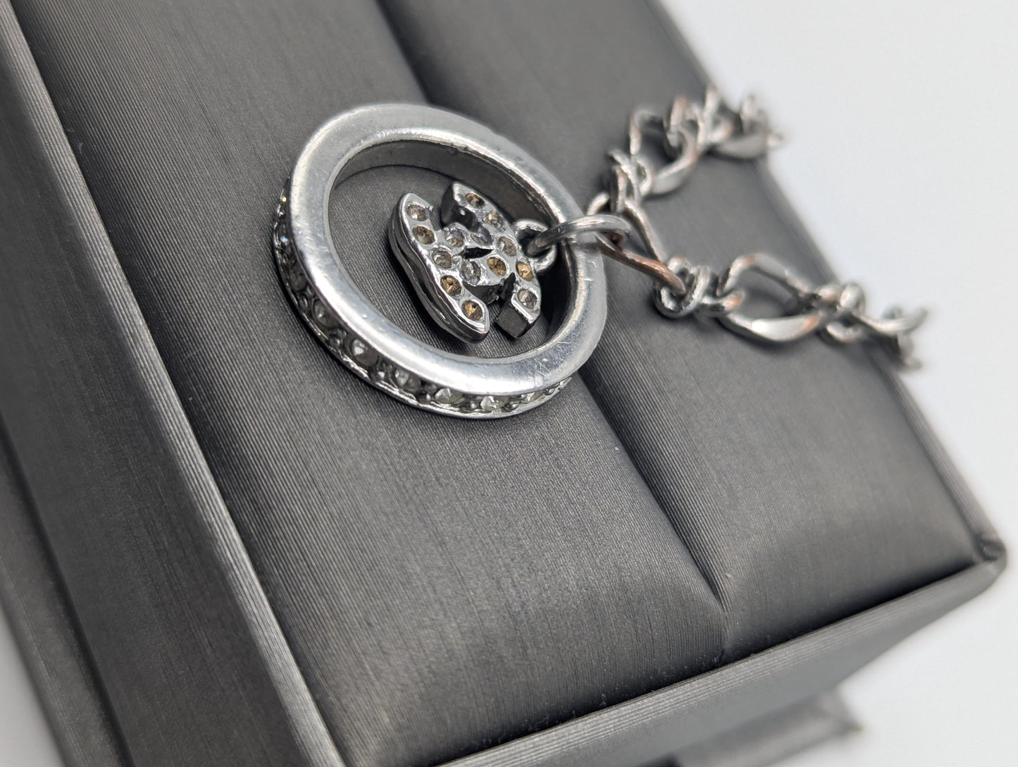 Chanel Pendant Chain Link Bracelet. Vintage Chanel Charm Bracelet.