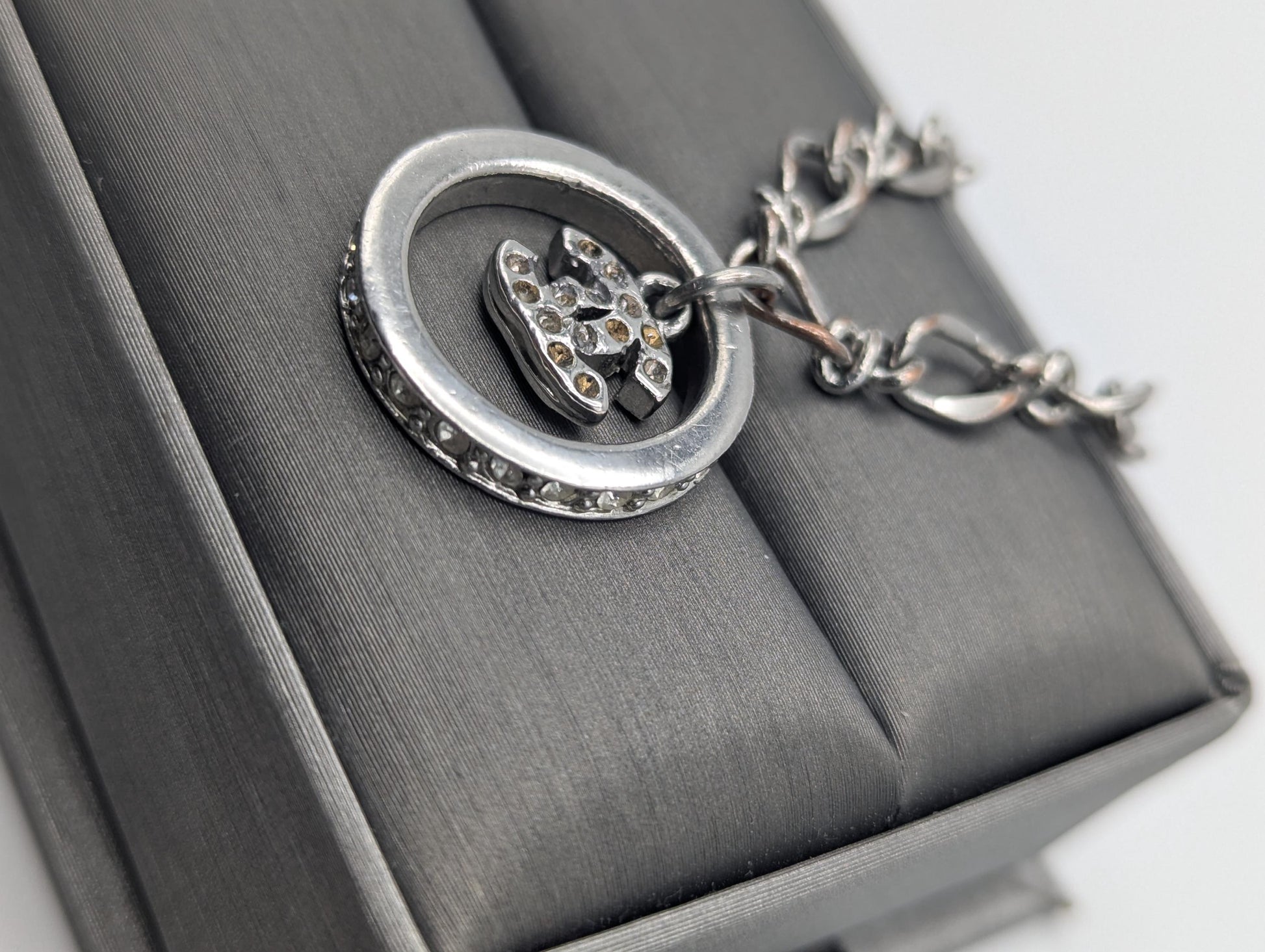 Chanel Pendant Chain Link Bracelet. Vintage Chanel Charm Bracelet.