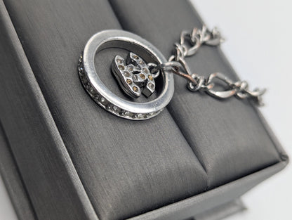 Chanel Pendant Chain Link Bracelet. Vintage Chanel Charm Bracelet.