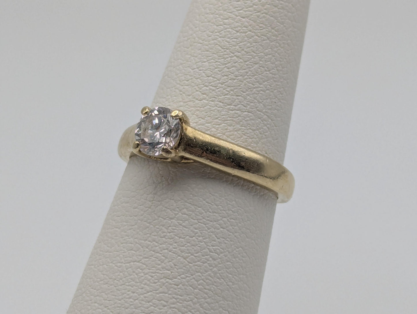 14k Yellow Gold 0.5 ct Diamond Solitaire Engagement Wedding Promise Ring
