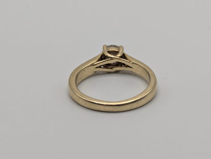 14k Yellow Gold 0.5 ct Diamond Solitaire Engagement Wedding Promise Ring