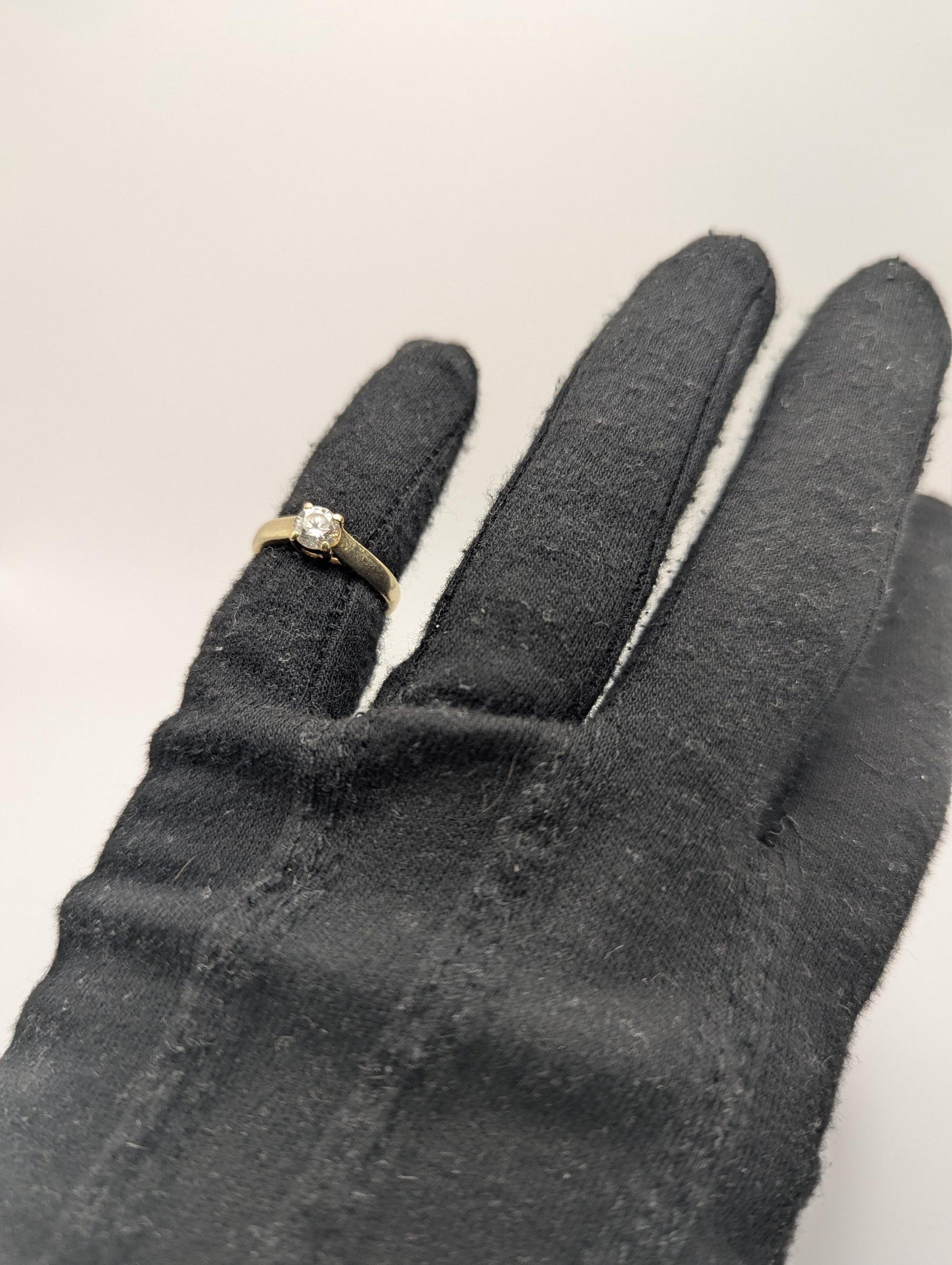 14k Yellow Gold 0.5 ct Diamond Solitaire Engagement Wedding Promise Ring