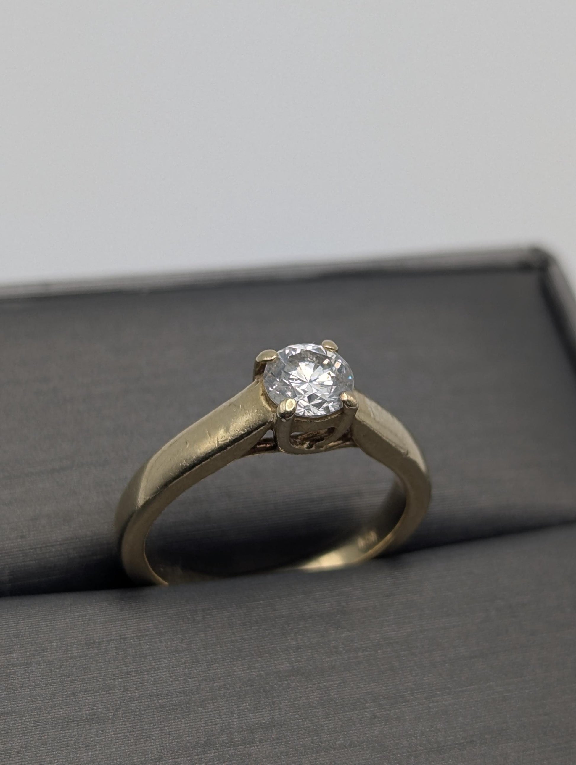 14k Yellow Gold 0.5 ct Diamond Solitaire Engagement Wedding Promise Ring