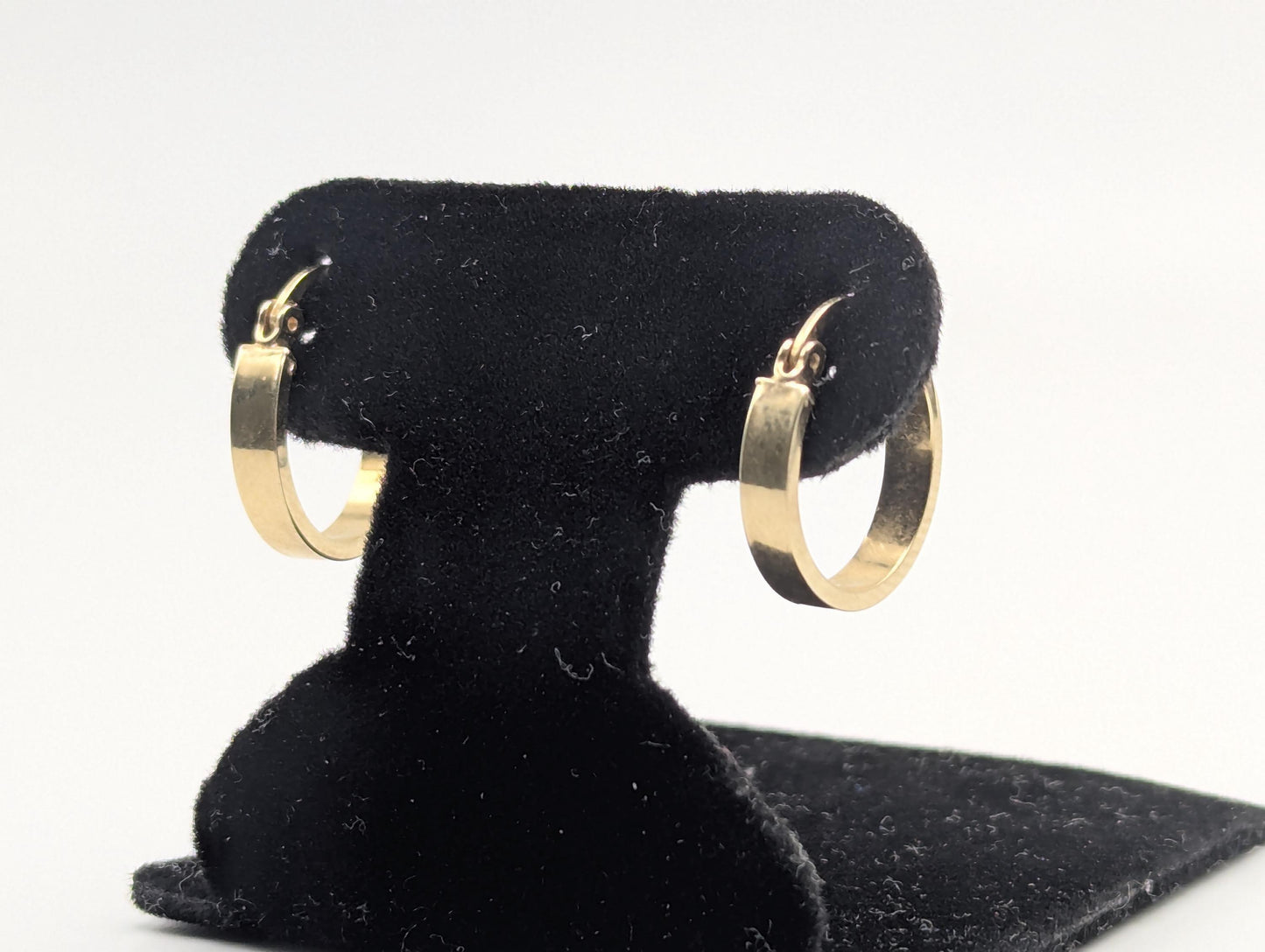 14k Vintage Yellow Gold Classic Small Hoop Earrings Gold Hoops Hinged
