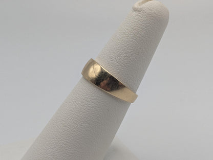 14k Yellow Gold Dome Style Wedding Band. Wedding Ring. Anniversary Band.
