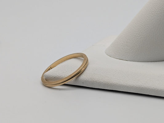 Unique 14k Yellow Gold Band Style Wedding Band. Wedding Ring. Anniversary Band.