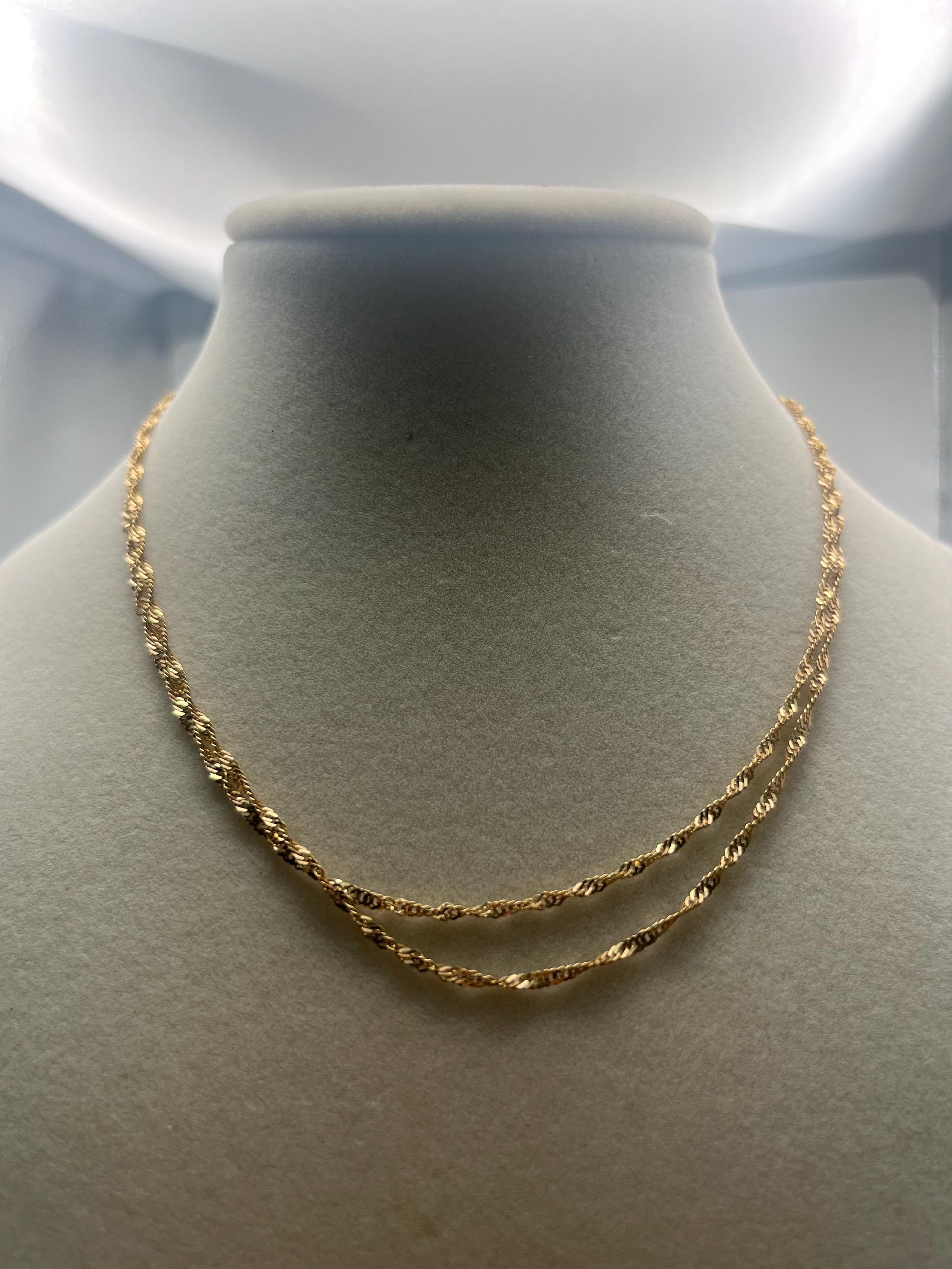 14k Yellow Gold Twisted 4 gr Rope Chain 30" Specialty Chain Link Chain.