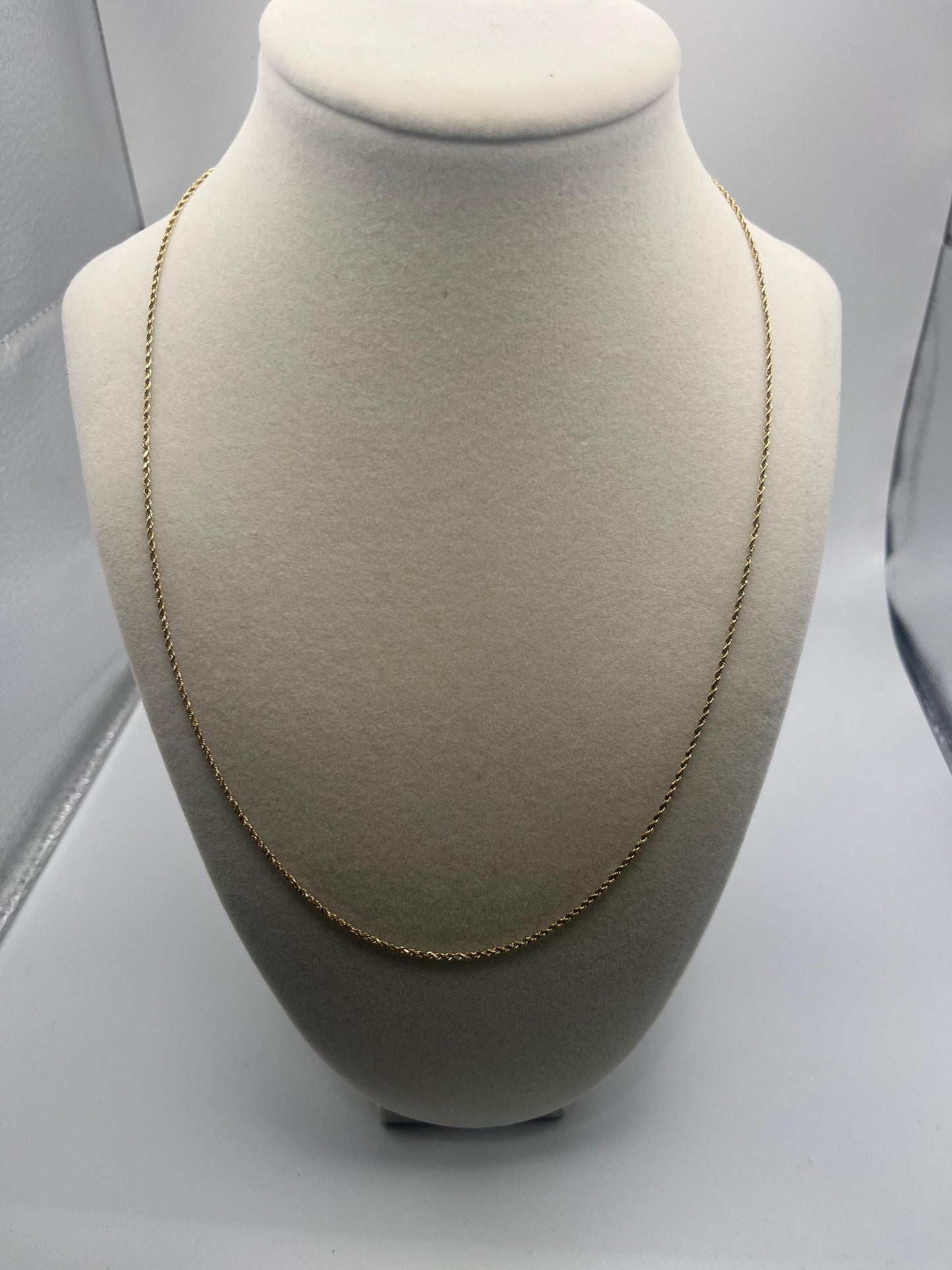 14k Yellow Gold Twisted Rope Chain 20" Classic Rope Chain