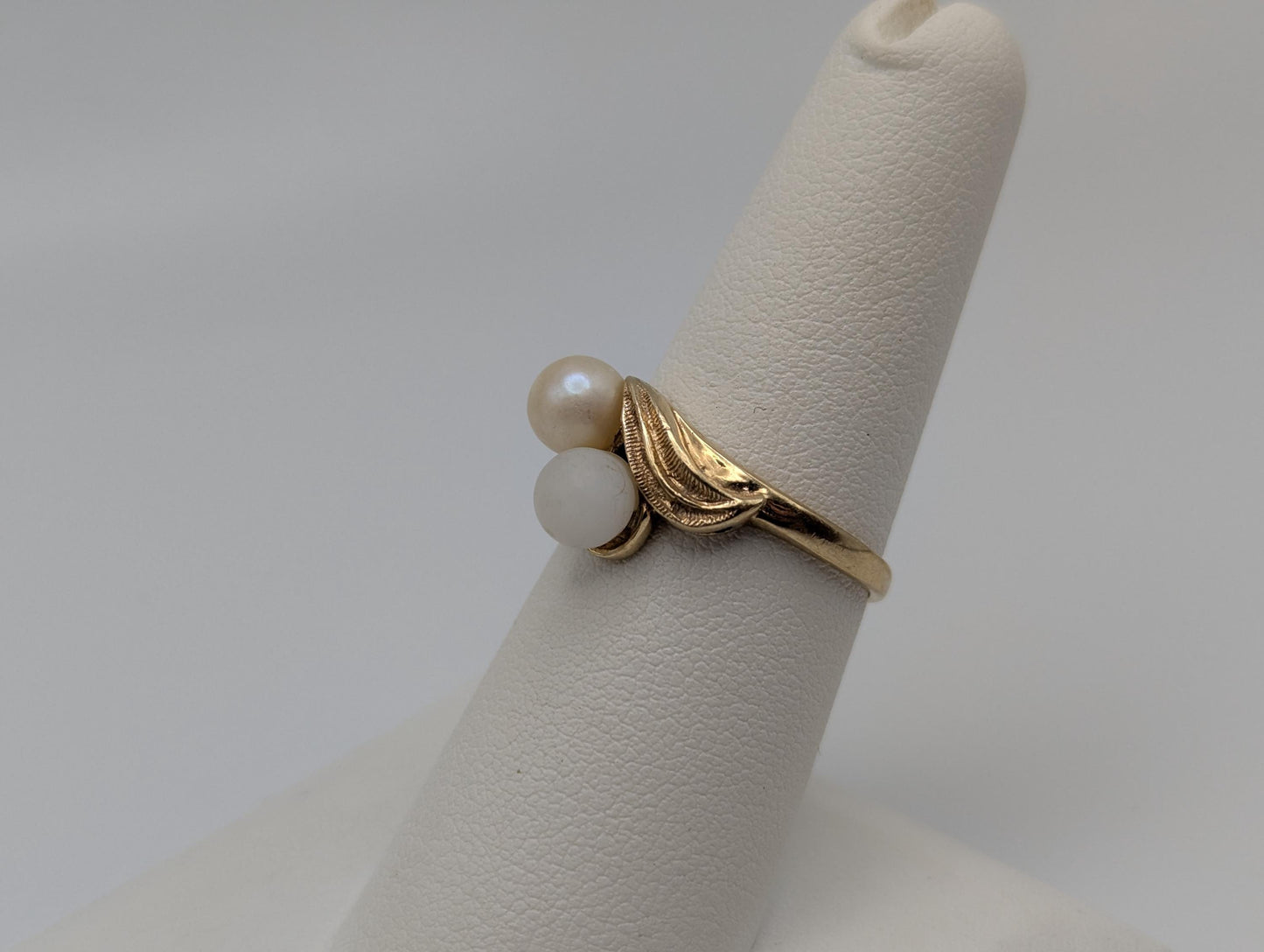 14k Yellow Gold Vintage Pearl Ring Cocktail Ring Statement Ring