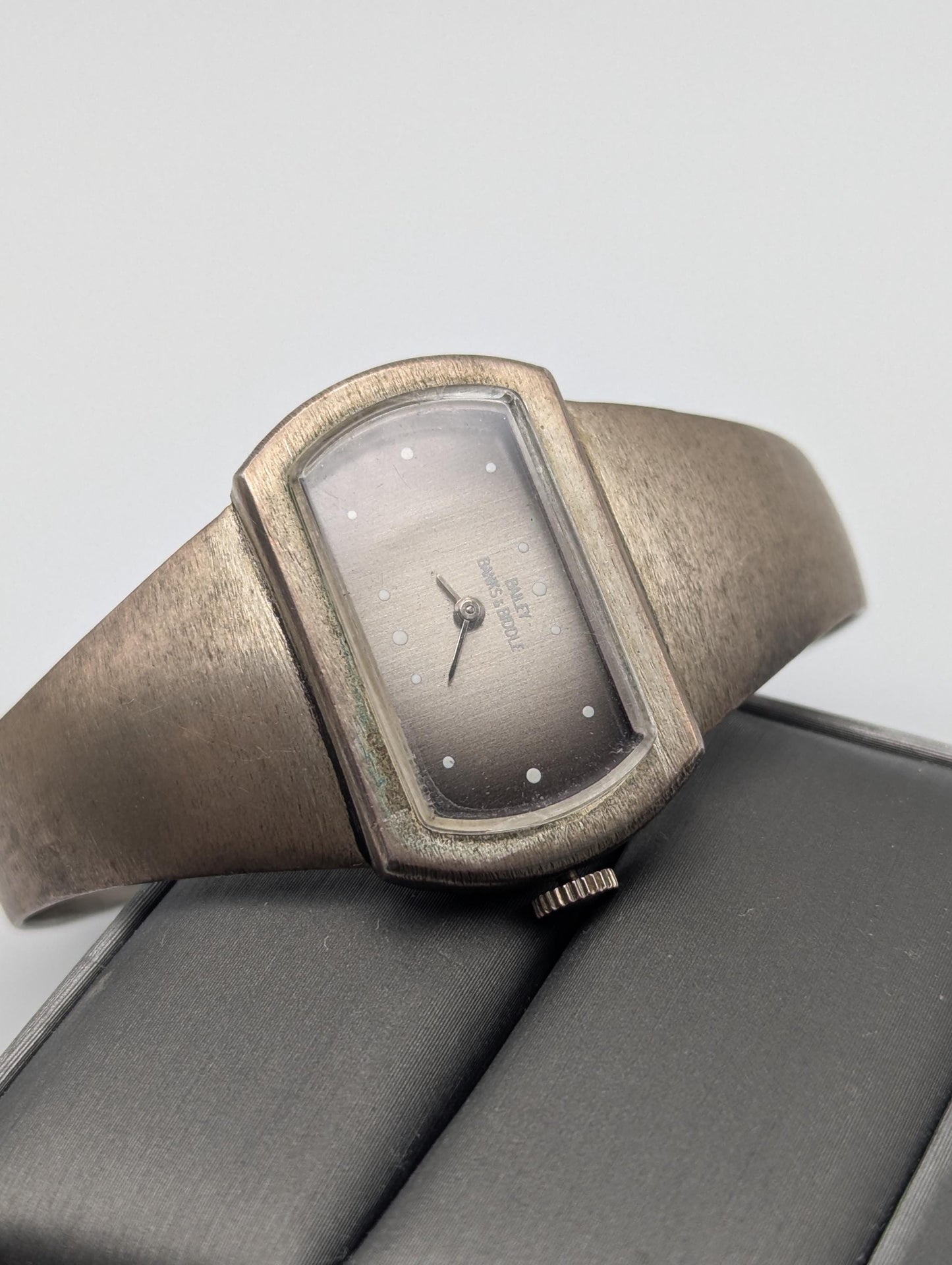 Vintage Bailey Banks & Biddle 925 Sterling Silver Band Watch Silver Cuff Watch