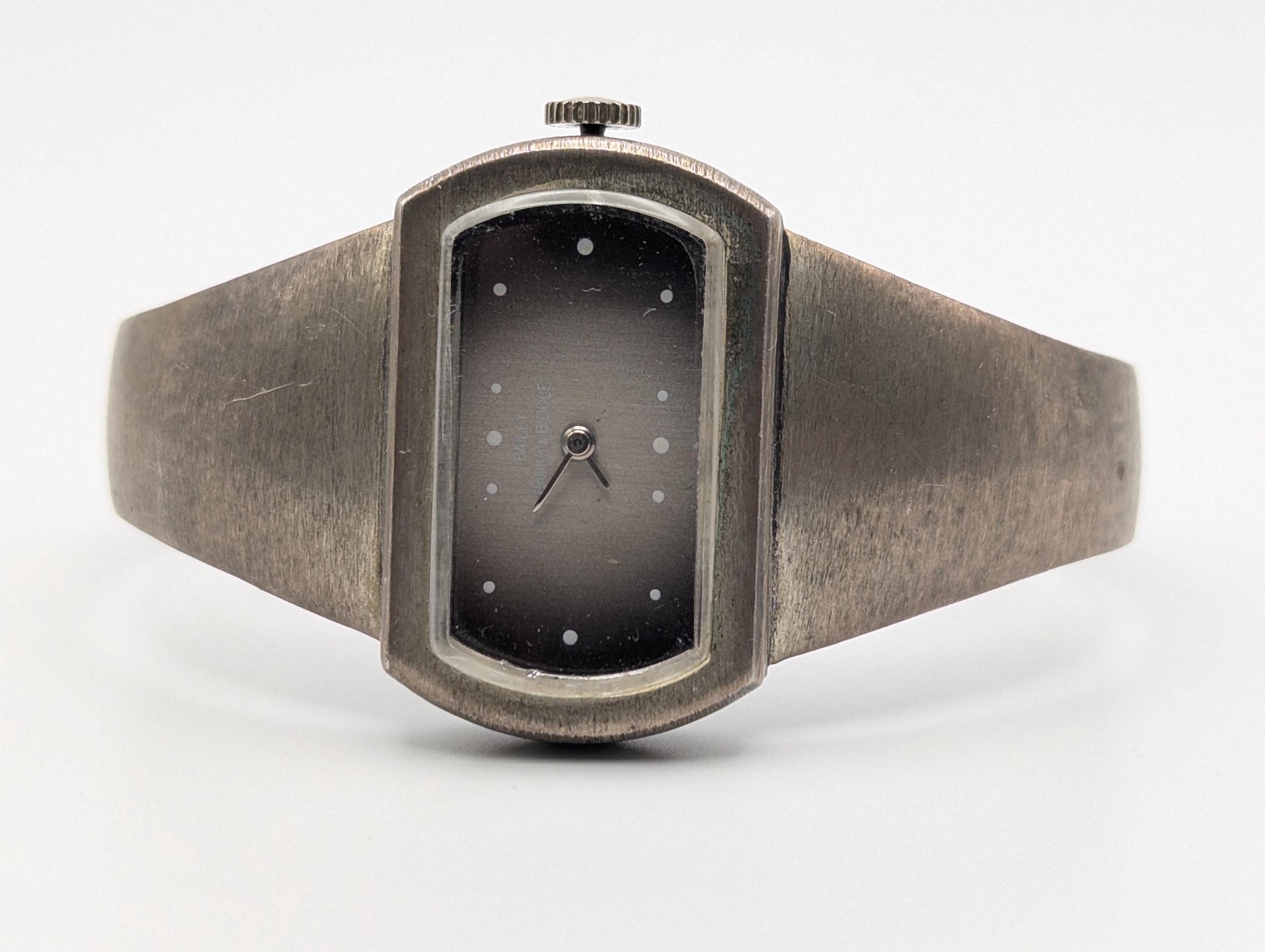 Vintage Bailey Banks & Biddle 925 Sterling Silver Band Watch Silver Cuff Watch