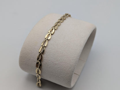 10k Yellow Gold Chain Link 4.5 mm Bracelet 7" Solid Gold Chain Link Bracelet