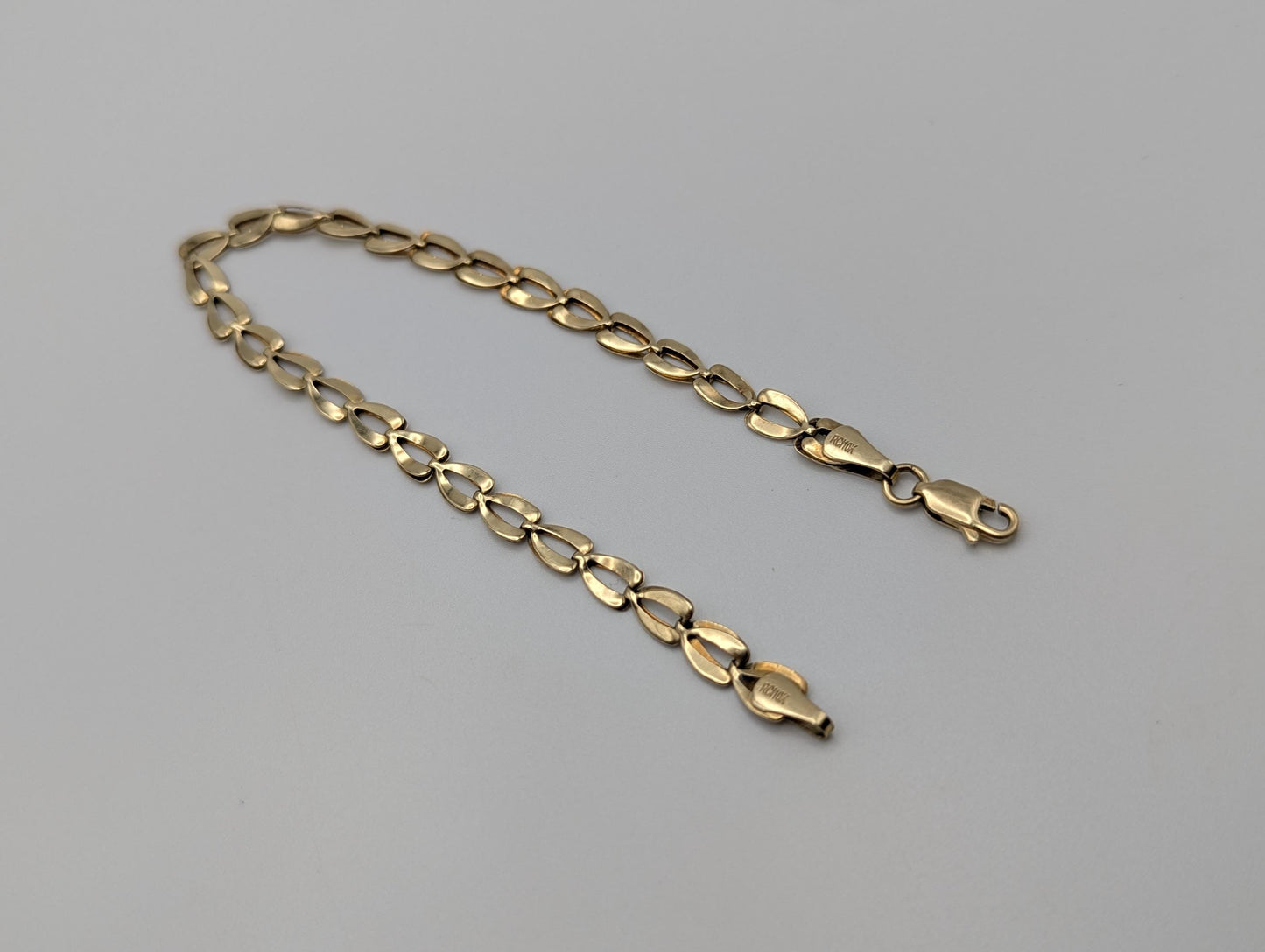 10k Yellow Gold Chain Link 4.5 mm Bracelet 7" Solid Gold Chain Link Bracelet