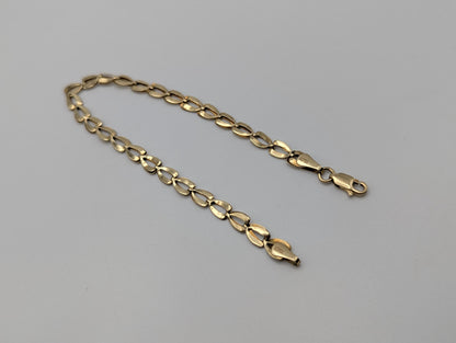 10k Yellow Gold Chain Link 4.5 mm Bracelet 7" Solid Gold Chain Link Bracelet