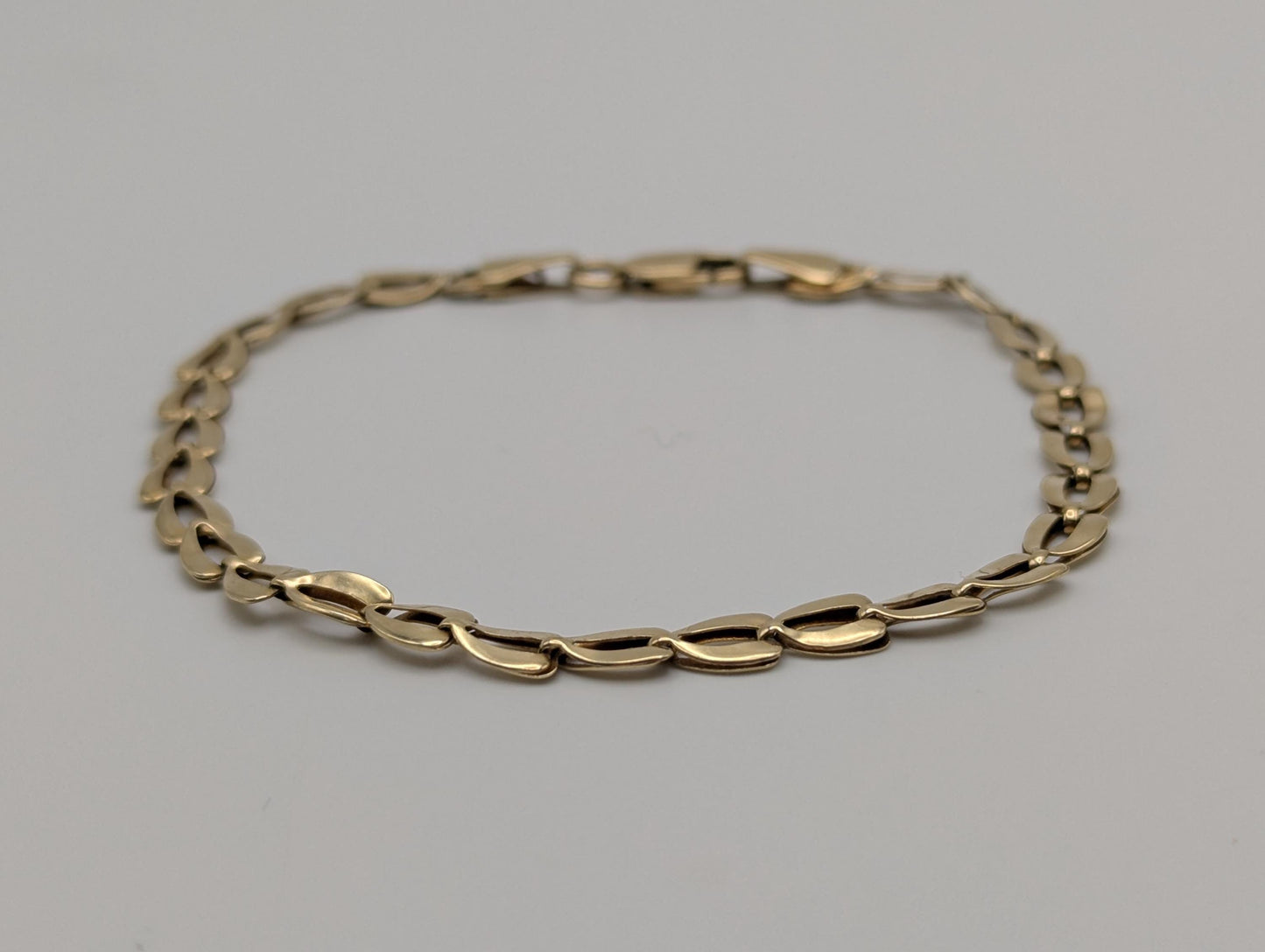 10k Yellow Gold Chain Link 4.5 mm Bracelet 7" Solid Gold Chain Link Bracelet