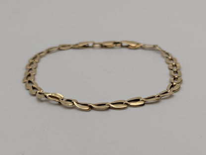 10k Yellow Gold Chain Link 4.5 mm Bracelet 7" Solid Gold Chain Link Bracelet